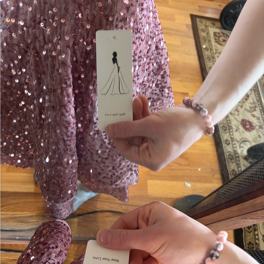 Rose pink Sequin Dress - Picture 8 of 9